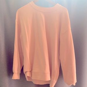 Size 6 light pink oversized crew sweater